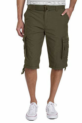 Picture of Unionbay Men's Cordova Belted Messenger Cargo Short - Reg and Big and Tall Sizes, military, 40
