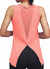 Picture of Mippo Workout Clothes for Women Sexy Open Back Yoga Tops Mesh Tie Back Muscle Tank Workout Shirts Sleeveless Cute Fitness Active Tank Tops Comfort Sports Gym Clothes Fashion 2020 Peach Red S
