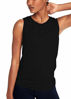 Picture of Mippo Workout Tops for Women Yoga Tops Tie Back Workout Tennis Hiking Yoga Shirts Athletic Exercise Racerback Tank Tops Loose Fit Muscle Tank Exercise Gym Running Tops for Women Black L