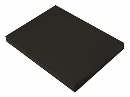 Picture of SunWorks Heavyweight Construction Paper, 9 x 12 Inches, Black, 100 Sheets