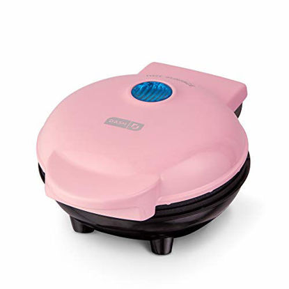 Picture of Dash DMS001PK Mini Maker Electric Round Griddle for Individual Pancakes, Cookies, Eggs & other on the go Breakfast, Lunch & Snacks, with Indicator Light + Included Recipe Book, Pink