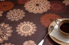 Picture of Covers For The Home Deluxe Elastic Edged Flannel Backed Vinyl Fitted Table Cover - Medallion Pattern - Small Round - Fits Tables up to 40" - 44" Diameter