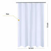 Picture of Fabric Shower Curtain Liner Longer Stall Size 54 x 75 inches, Hotel Quality, Washable, White Bathroom Curtains with Grommets, 54x75