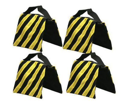 Picture of StudioFX SANDBAG Sand Bag SADDLEBAG Design Weight Bags for Photo Video Studio Stand by Kaezi Photography (Yellow - 4 Pack)