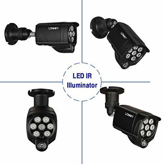 GetUSCart LONNKY LED IR Illuminator Wide Angle 8LEDs 90 Degree 100Ft IR Infrared Flood Light