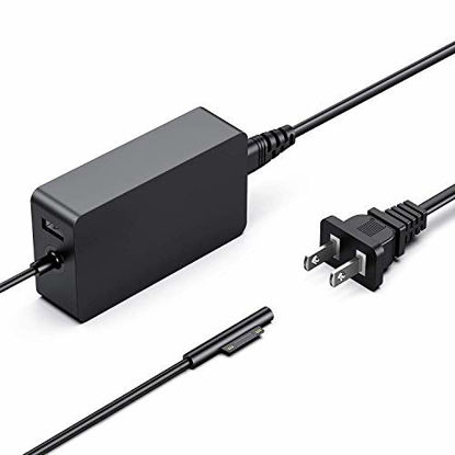 Picture of Surface Pro Charger 44W 15V 2.58A Power Supply Compatible Microsoft Surface Pro 6 Pro 5 Pro 4 Pro 3 Surface Laptop Surface Go&Surface Book 1 & 2 with 5V USB Charging Port
