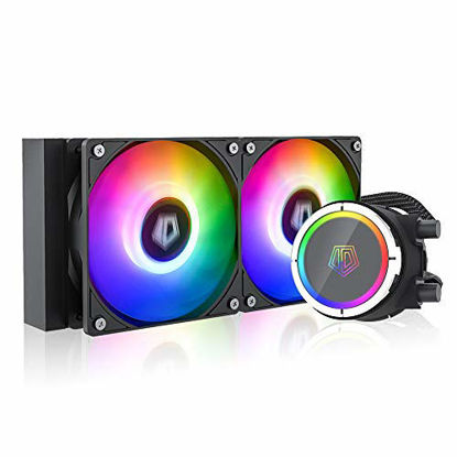 Picture of ID-COOLING ZOOMFLOW 240X ARGB CPU Water Cooler 5V Addressable RGB AIO Cooler 240mm CPU Liquid Cooler 2X120mm RGB Fan, Intel 115X/2066, AMD TR4/AM4