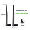 Picture of Highfine 2 x 2.4GHz 6dBi Indoor Omni-Directional WiFi Antenna 802.11n/b/g RP-SMA Female Connector + 2 x 20cm/8" U.FL/IPEX to RP-SMA Pigtail Antenna WiFi Cable