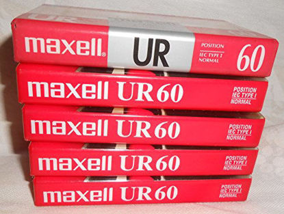 Picture of Maxell UR 60 Position IEC Type I Normal Audio Cassette - 5 Pack