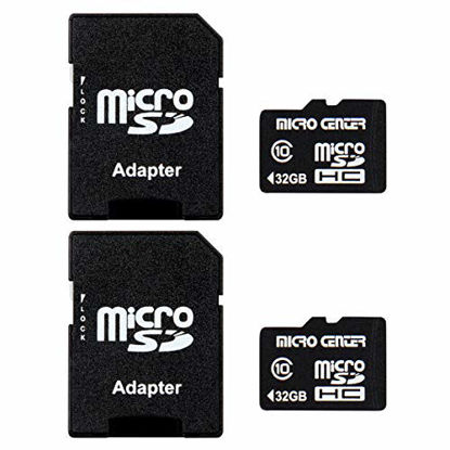 Picture of Micro Center 32GB Class 10 Micro SDHC Flash Memory Card with Adapter (2 Pack)