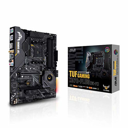 Picture of Asus AM4 TUF Gaming X570-Plus (Wi-Fi) AM4 Zen 3 Ryzen 5000 & 3rd Gen Ryzen ATX Motherboard With PCIe 4.0, Dual M.2, 12+2 With Dr. MOS power stage, USB 3.2 Gen 2 And Aura Sync RGB lighting