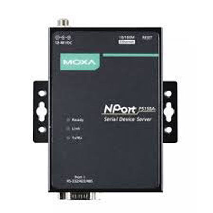 Picture of MOXA NPort P5150A - 1 Port RS-232/422/485 PoE Serial Device Server, 10/100M Ethernet, DB9 Male, 0-60C, 1KV Serial Surge Protection