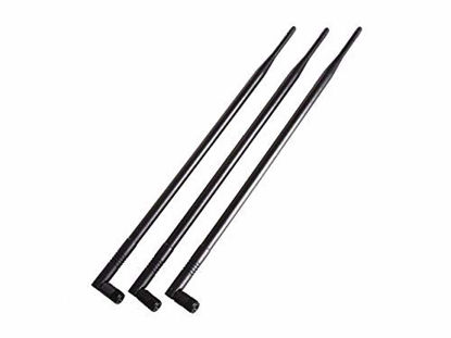 Picture of 10dBi 2.4GHz 5GHz WiFi Booster Omni Directional Antenna RP-SMA for Asus Router RT-AC66U RT-N66U RT-N16 AC1750 D-Link DIR-655 DIR-665 N900 3DR Solo Drone DJI Phantom 3 Yuneec Typhoon H ST16 Thinkcentre