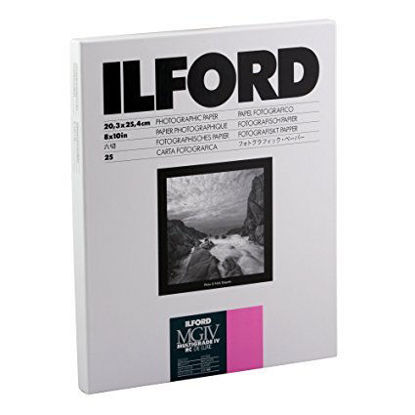 Picture of Ilford Multigrade IV RC Deluxe Resin Coated VC Variable Contrast - Black and White Enlarging Paper, 8x10 Inches, 25 Sheets, Glossy Surface (116 8190) Pack-3