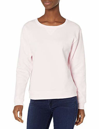 Picture of Hanes Women's V-Notch Pullover Fleece Sweatshirt, Pale Pink, L