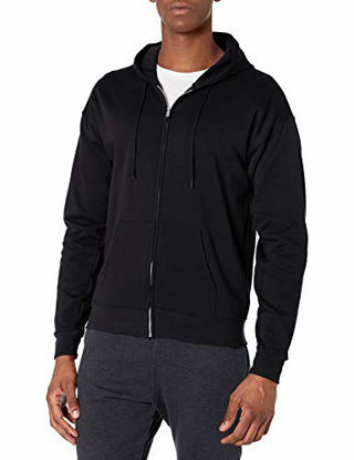 Picture of Hanes Men's Full-Zip Eco-Smart Fleece Hoodie, Black, X-Large