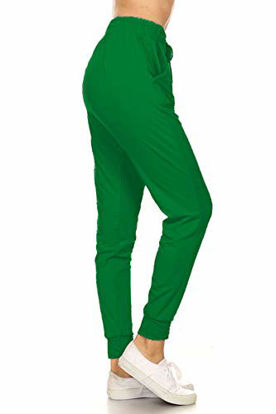 Picture of Leggings Depot JGA128-KELLYGREEN-XL Jogger Track Pants w/Pockets, XL