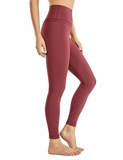 GetUSCart- CRZ YOGA Women's Naked Feeling I High Waist Tight Yoga Pants  Workout Leggings-25 Inches Savannah Red 25'' - R009 Large