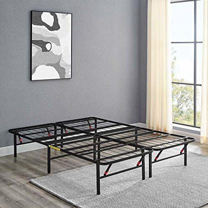 Picture of Amazon Basics Foldable, 14" Metal Platform Bed Frame with Tool-Free Assembly, No Box Spring Needed - Queen
