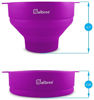 Picture of Original Salbree Microwave Popcorn Popper, Silicone Popcorn Maker, Collapsible Bowl - The Most Colors Available (Purple)