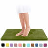 Picture of Genteele Memory Foam Bath Mat Non Slip Absorbent Super Cozy Velvet Bathroom Rug Carpet (17 inches X 24 inches, Green)