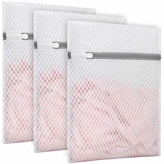 Honeycomb Mesh Bra Wash Bag with Premium Zipper Travel Laundry Bag