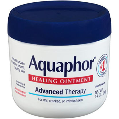 Picture of Aquaphor Healing Ointment - Moisturizing Skin Protectant for Dry Cracked Hands, Heels and Elbows, Use After Hand Washing - 14 Oz Jar