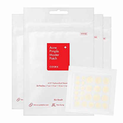 Picture of COSRX Acne Pimple Master Patch 96 Patches (4 Packs of 24 Patches) | A.D.F. Hydrocolloid Dressing | Quick & Easy Treatment