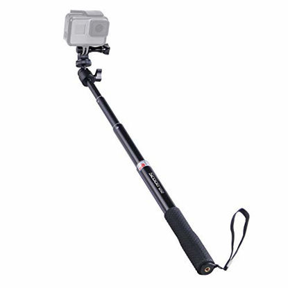Picture of Smatree Extendable Aluminum Selfie Stick/Monopod Compatible for GoPro Max/Hero 9/8/7/6/5/4/3+/GOPRO Hero(2018)/AKASO GeekPro SJCAM SJ4000 SJ5000 Xiaomi Yi Camera Action Camera