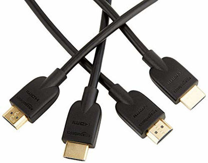 Picture of AmazonBasics High-Speed HDMI Cable, 6 Feet, 2-Pack