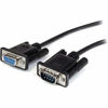 Picture of StarTech.com 1m Black Straight Through DB9 RS232 Serial Cable - DB9 RS232 Serial Extension Cable - Male to Female Cable (MXT1001MBK)