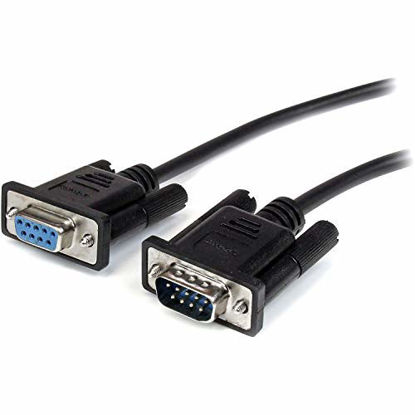 Picture of StarTech.com 1m Black Straight Through DB9 RS232 Serial Cable - DB9 RS232 Serial Extension Cable - Male to Female Cable (MXT1001MBK)