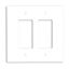 Picture of Leviton 88602 2-Gang Decora/GFCI Device Decora Wallplate, Oversized, Thermoset, Device Mount, White