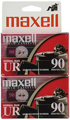 Picture of Maxell 108527 Optimally Designed Flat Packs with Low Noise Surface 90 Min Recording Time Per Cassette