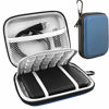 Picture of Lacdo Hard Drive Carrying Case for Western Digital WD My Passport Ultra WD Elements SE WD Gaming Drive Portable External Hard Drive 1TB 2TB 3TB 4TB 5TB USB 3.0 2.5 inch HDD Shockproof Travel Bag, Blue