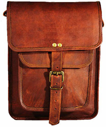 Picture of Satchel and Fable Leather I Pad Messenger Tablet Cross Body Shoulder Bag 11 Inch