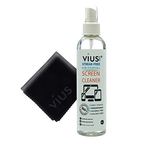 Picture of Screen Cleaner - vius Premium Screen Cleaner Spray for LCD LED TVs, Laptops, Tablets, Monitors, Phones, and Other Electronic Screens - Gently Cleans Fingerprints, Dust, Oil (8oz)