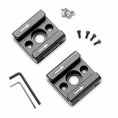Picture of SMALLRIG Cold Shoe Mount Adapter Bracket Hot Shoe with 1/4" Thread for Camera Cage Flash LED Moniter, Pack of 2-2060