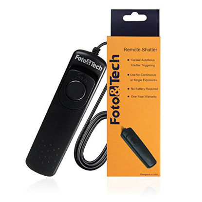 Picture of Foto&Tech Wired Remote Shutter Release Control Compatible with Nikon MC-DC2 for Nikon D780 Z6 Z7 D7500 D750 D5600 D5500 D7200 D7100 D5200 D5100 D5000 D3200 D3100 D90 D600 COOLPIX P7800 P7700 P1000 A