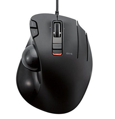 Picture of ELECOM Wired Thumb-Operated Trackball Mouse, 6-Button Function with Smooth Tracking, Precision Optical Gaming Sensor (M-XT3URBK)
