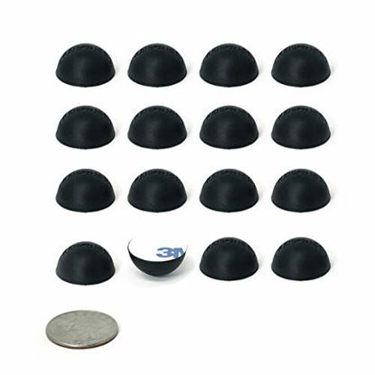 Picture of .75" Platinum Silicone Hemisphere Bumper, Non-Skid Isolation Feet with Adhesive - 20 Duro - 16 Pack