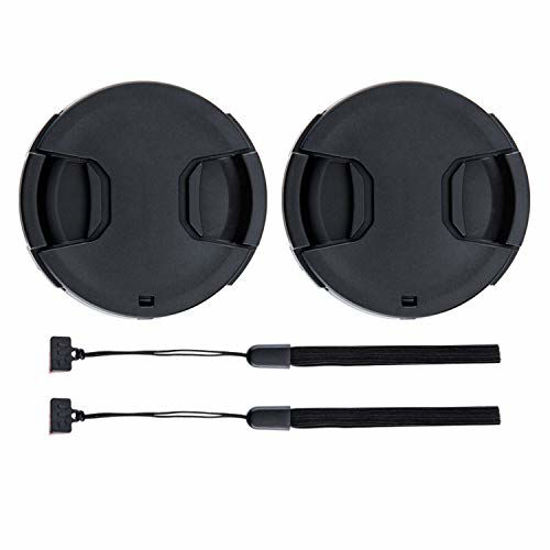 Picture of 55mm Front Lens Cap Cover with Deluxe Cap Keeper for Nikon D3400 D3500 D5600 D7500 with Kit Lens AF-P 18-55mm for Sony A7 A7 II A7 III with Kit Lens FE 28-70mm and More Lenses with 55mm Filter Thread