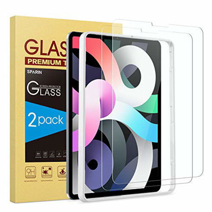 Picture of [2 Pack] Screen Protector Compatible with iPad Air 4 (10.9 inch, 2020) / iPad Pro 11 with Alignment Frame, SPARIN Tempered Glass Compatible with iPad Air 4th Generation