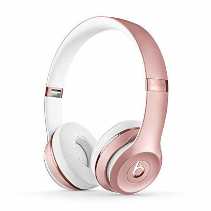 Picture of Beats Solo3 Wireless On-Ear Headphones - Apple W1 Headphone Chip, Class 1 Bluetooth, 40 Hours of Listening Time, Built-in Microphone - Rose Gold (Latest Model)