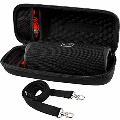 Picture of Hard Travel Case for JBL Charge 4 Waterproof Bluetooth Speaker. Carrying Storage Bag Fits Charger and USB Cable - by COMECASE