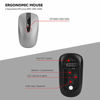 Picture of Wireless Keyboard Mouse Combo, Cimetech Compact Full Size Wireless Keyboard and Mouse Set 2.4G Ultra-Thin Sleek Design for Windows, Computer, Desktop, PC, Notebook - (Grey)