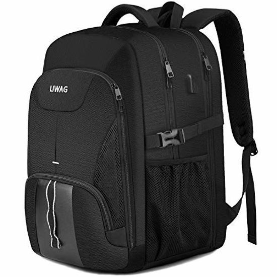 POSO Big Capacity Men Backpack Laptop 15.6 Nylon Black Solid High School  Bags Teen College Student Back Pack Multifunctional Bag - AliExpress