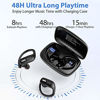Picture of Occiam Bluetooth Headphones-True Wireless Earbuds 48Hrs Playtime Earphones TWS Deep Bass Loud Voice Call Over Ear Waterproof with Microphone Smart LED Display for Sports Running Gaming WorkoutBlack