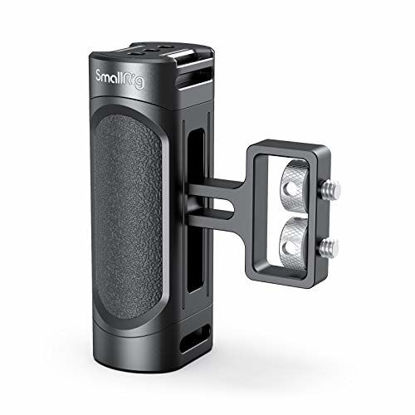Picture of SMALLRIG Mini Side Handle Handgrip with Dual 1/4"-20 Screw Mount for Mirrorless Digital Camera DSLR Camera Small Camera Cage Built-in Wrench, Up and Down Adjustable - 2916