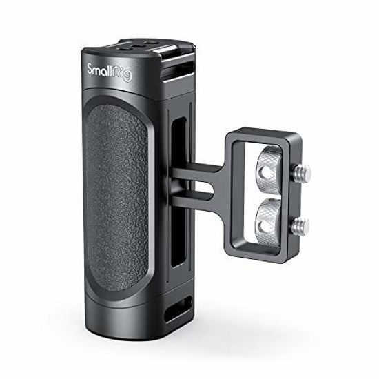 Picture of SMALLRIG Mini Side Handle Handgrip with Dual 1/4"-20 Screw Mount for Mirrorless Digital Camera DSLR Camera Small Camera Cage Built-in Wrench, Up and Down Adjustable - 2916